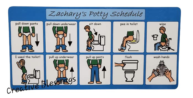 Visual aid to help with Potty Training an Autistic Child