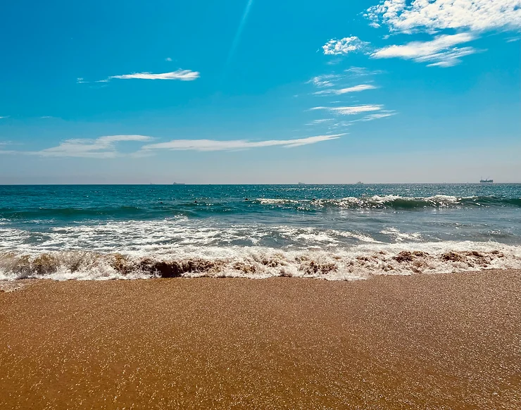 Family beach day at Sunset Beach, California