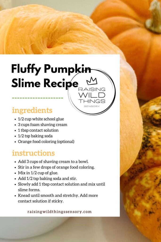 Fluffy Pumpkin Slime Recipe Card