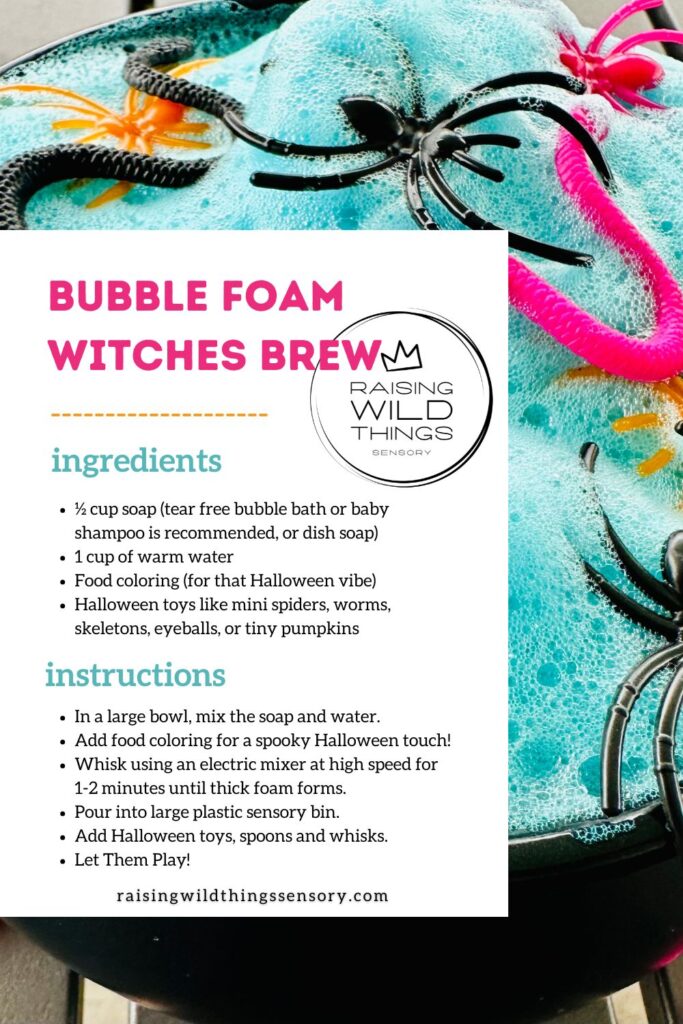 Halloween Bubble Foam Witches Brew Recipe Card